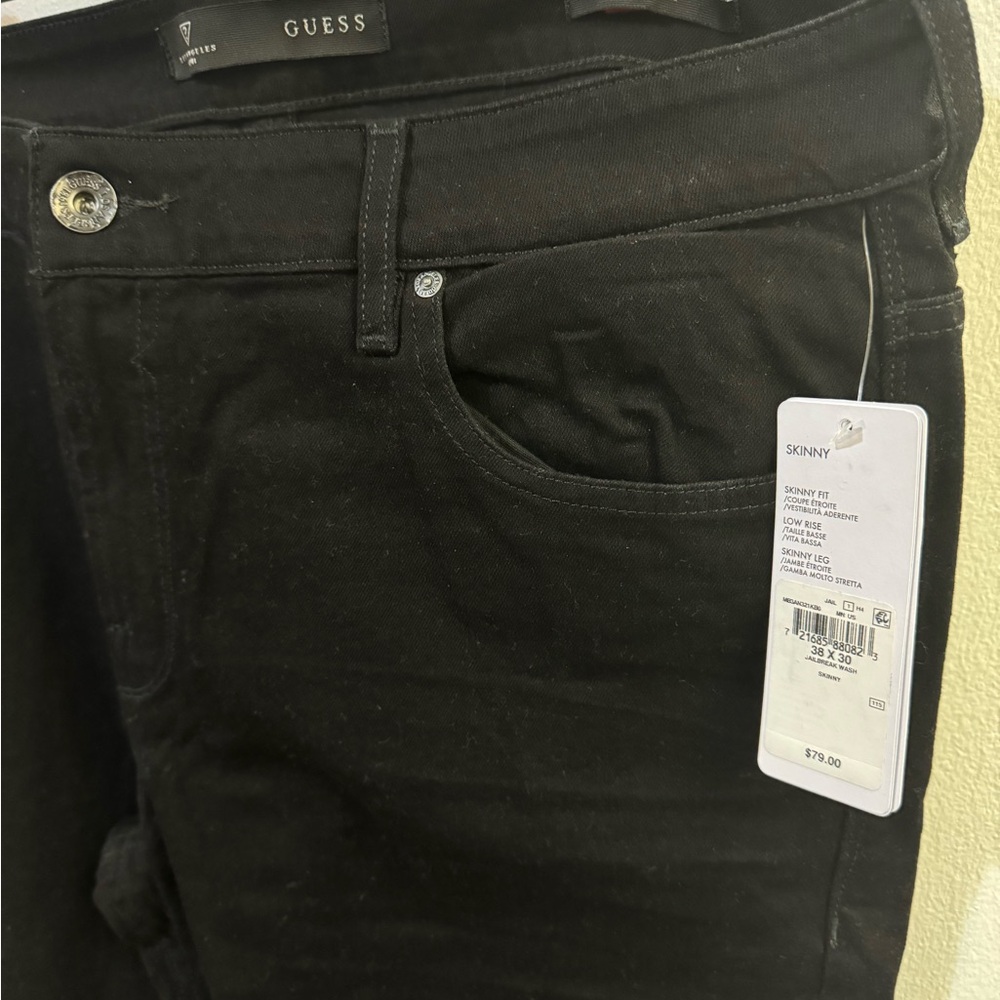 GUESS men's Black Skinny Jeans